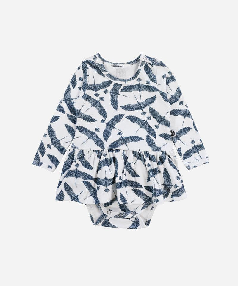 Body-Vestido de Bebê Manga Longa | Blue Flock - MiniMalista Baby - 0.3, 0.35, b2b, Baby, black-friday, com-desconto-mm10, Frio, Menina, tab-tam-body-vestido -bebê-minimalista-estiloso