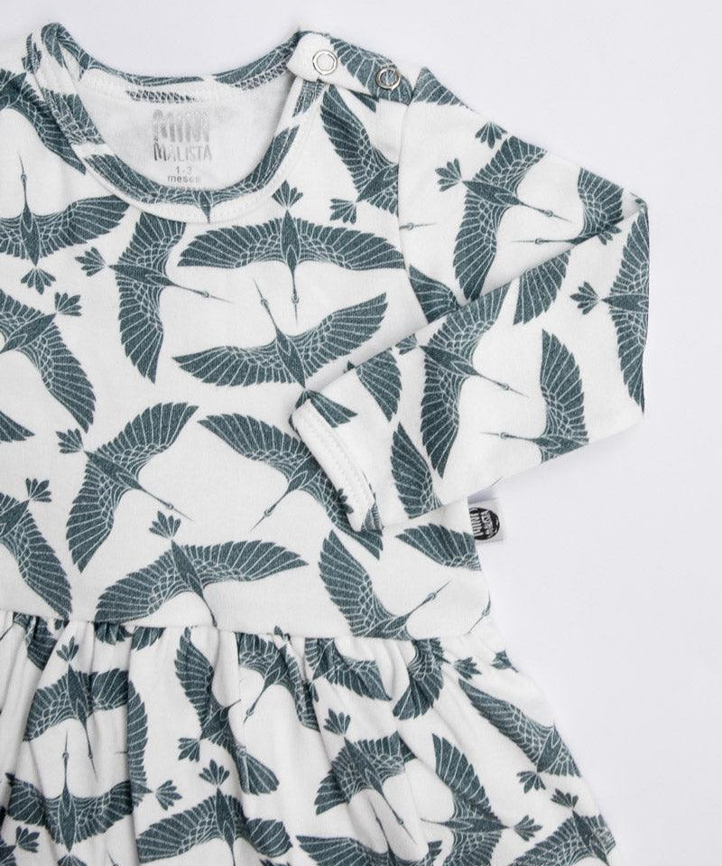 Body-Vestido de Bebê Manga Longa | Blue Flock - MiniMalista Baby - 0.3, 0.35, b2b, Baby, black-friday, com-desconto-mm10, Frio, Menina, tab-tam-body-vestido -bebê-minimalista-estiloso