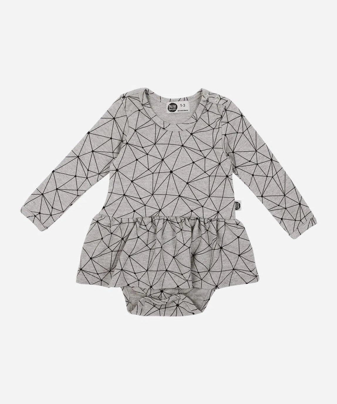 Body-Vestido de Bebê Manga Longa | Satellite Mescla - MiniMalista Baby - 0.3, 0.45, b2b, Baby, black-friday, com-desconto-mm10, Frio, Menina, SALE-FINAL, tab-tam-body-vestido, Winter Sale 30%, Winter Sale 40% -bebê-minimalista-estiloso