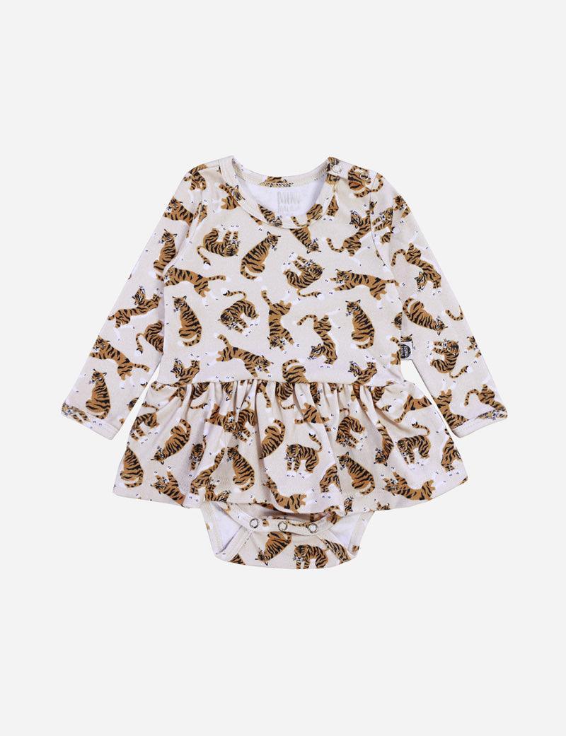 Body-Vestido de Bebê Manga Longa | Tiger - MiniMalista Baby - 0.3, 0.35, b2b, Baby, black-friday, com-desconto-mm10, Frio, Menina, tab-tam-body-vestido -bebê-minimalista-estiloso