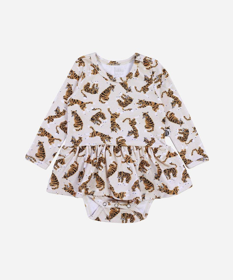 Body-Vestido de Bebê Manga Longa | Tiger - MiniMalista Baby - 0.3, 0.35, b2b, Baby, black-friday, com-desconto-mm10, Frio, Menina, tab-tam-body-vestido -bebê-minimalista-estiloso