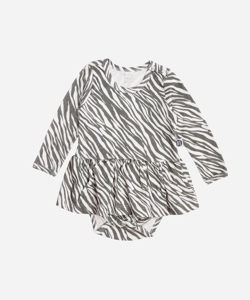 Body-Vestido de Bebê Manga Longa | Zebra - MiniMalista Baby - 0.3, 0.45, b2b, Baby, black-friday, com-desconto-mm10, Frio, Menina, tab-tam-body-vestido -bebê-minimalista-estiloso