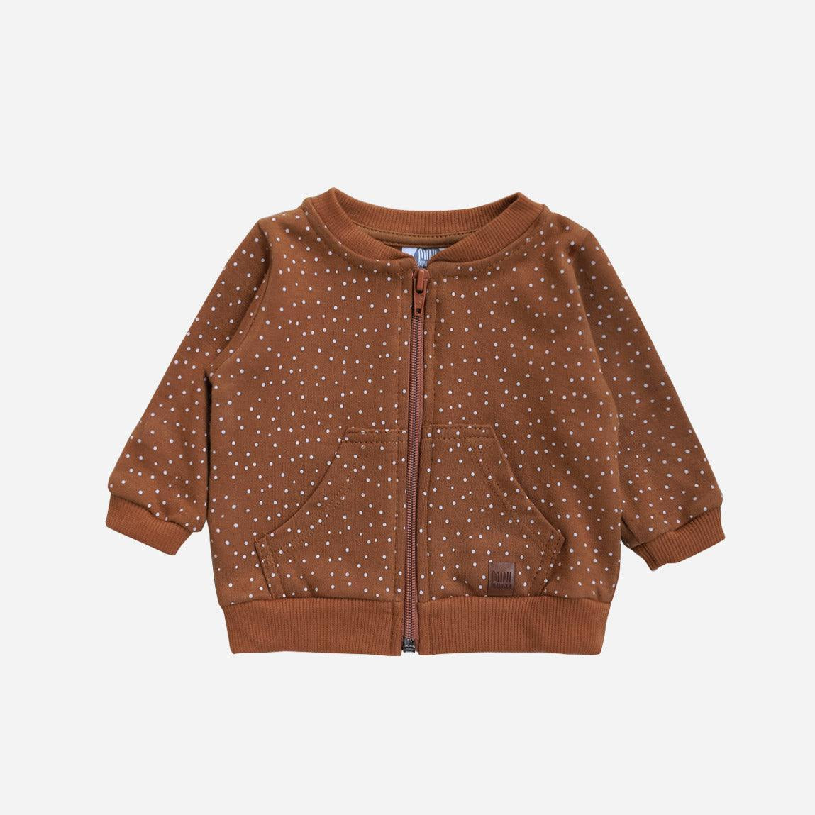 Bomber Unissex Malha | Bolinhas Outono - MiniMalista Baby - 0.3, b2b, Baby, black-friday, com-desconto-mm10, Frio, Kids, Menina, tab-tam-bomber, Winter Sale 30% -bebê-minimalista-estiloso