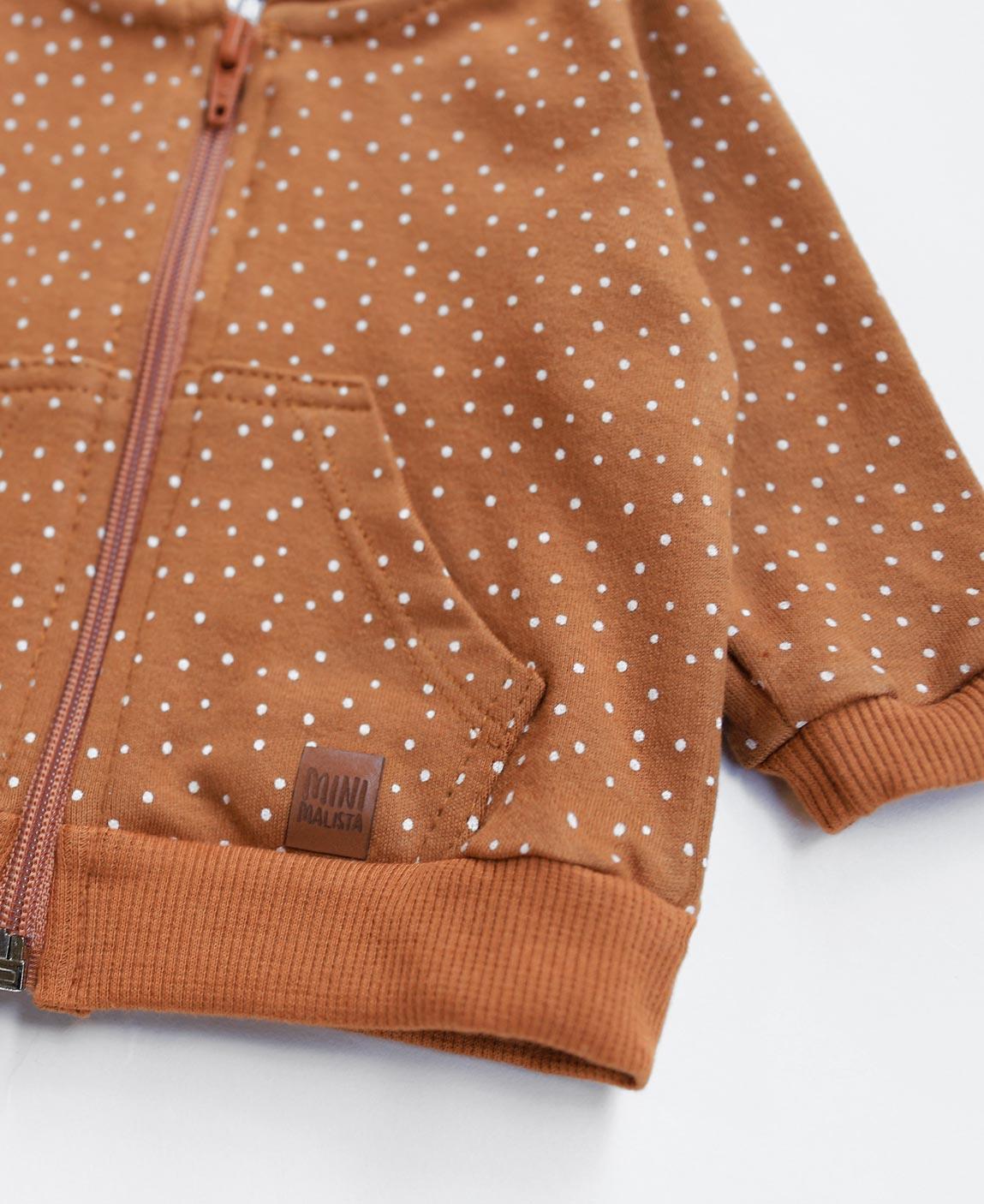 Bomber Unissex Malha | Bolinhas Outono - MiniMalista Baby - 0.3, b2b, Baby, black-friday, com-desconto-mm10, Frio, Kids, Menina, tab-tam-bomber, Winter Sale 30% -bebê-minimalista-estiloso