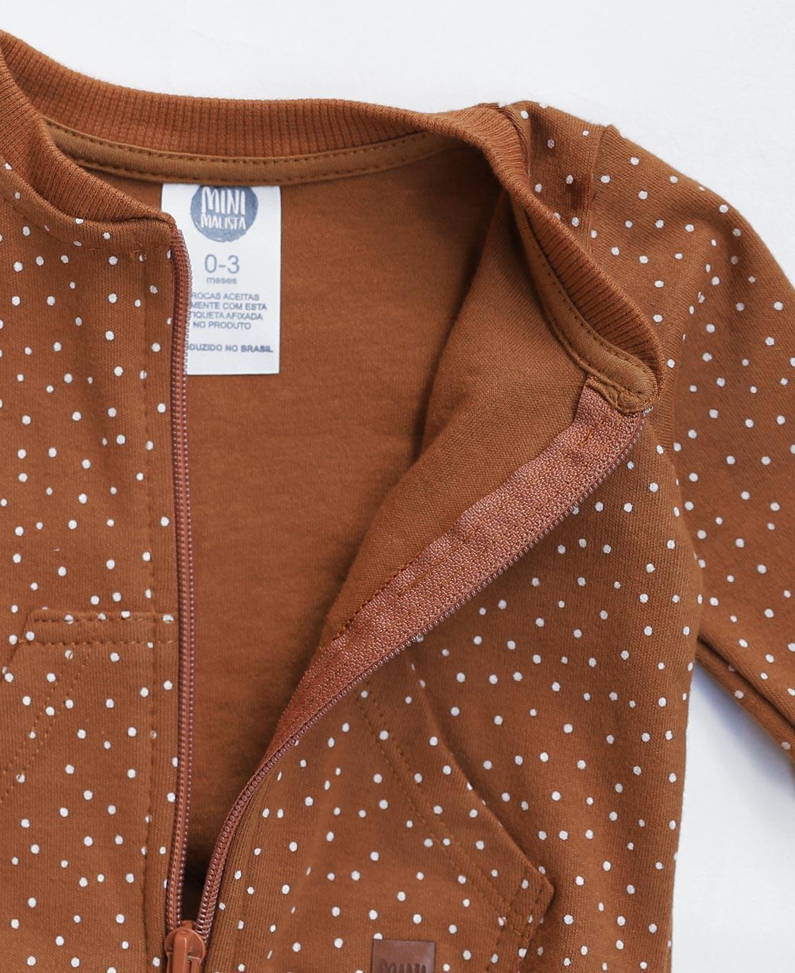 Bomber Unissex Malha | Bolinhas Outono - MiniMalista Baby - 0.3, b2b, Baby, black-friday, com-desconto-mm10, Frio, Kids, Menina, tab-tam-bomber, Winter Sale 30% -bebê-minimalista-estiloso