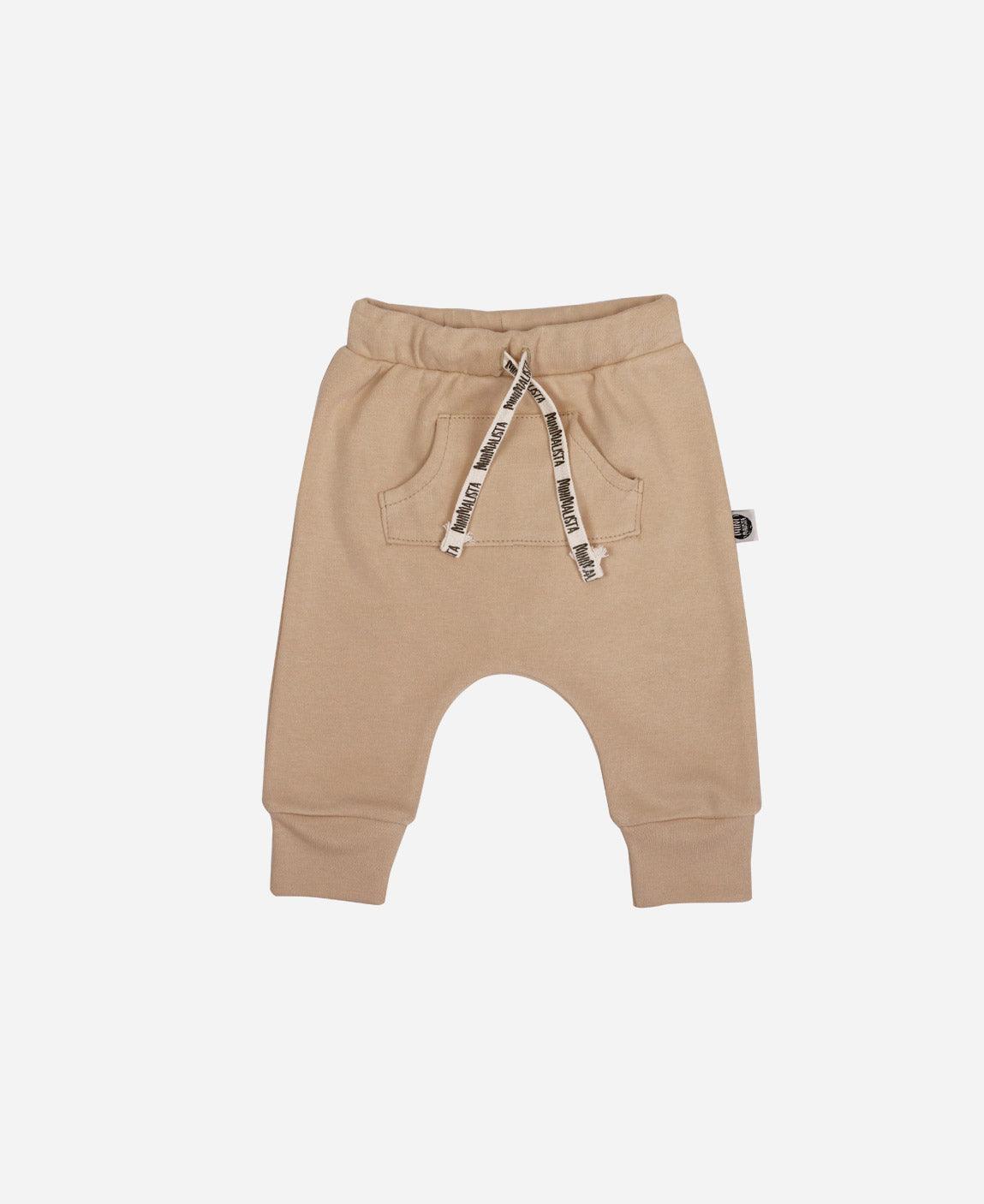 Calça Bolsão Unissex MiniMalista | Liso Beige - MiniMalista Baby - 0.2, b2b, Baby, black-friday, com-desconto-mm10, Kids, Meia Estação, Neutro, tab-tam-calça-bolsão-kids, Unissex, Winter Sale 20% -bebê-minimalista-estiloso