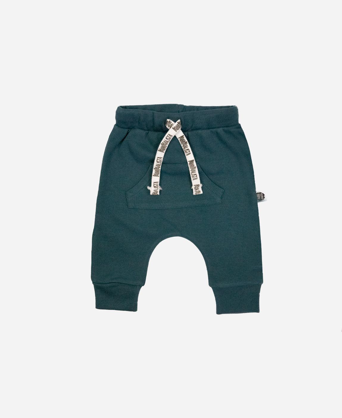 Calça Bolsão Unissex MiniMalista | Liso Deep Green - MiniMalista Baby - 0.3, b2b, Baby, black-friday, Christmas, com-desconto-mm10, Kids, Meia Estação, Menino, natal, tab-tam-calça-bolsão-kids, Xmas -bebê-minimalista-estiloso