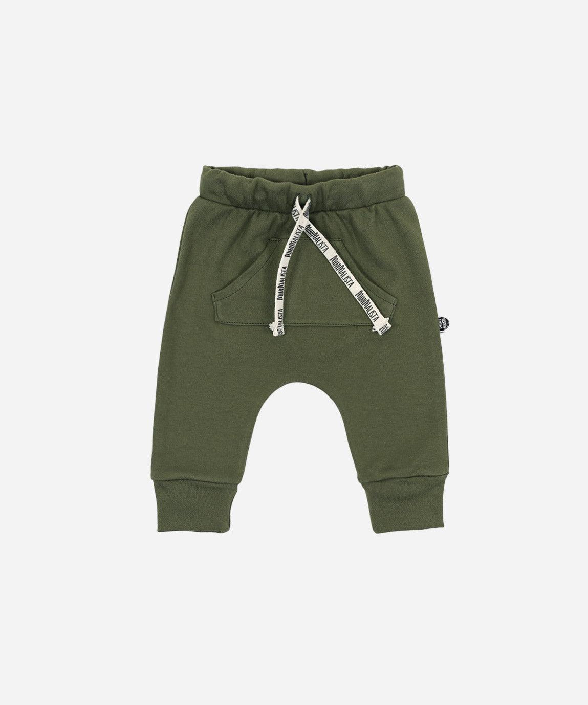 Calça Bolsão Unissex MiniMalista | Liso Jungle Green - MiniMalista Baby - 0.2, b2b, Baby, black-friday, Christmas, com-desconto-mm10, Kids, Meia Estação, Menino, Natal, tab-tam-calça-bolsão-kids, Xmas -bebê-minimalista-estiloso