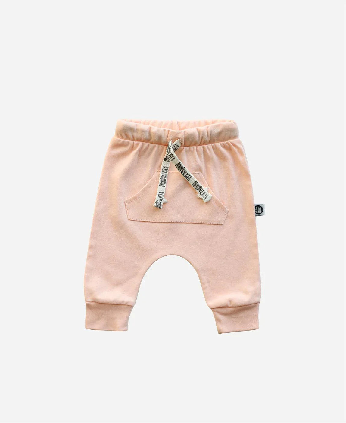 Calça de Bebê Unissex Bolsão MiniMalista | Liso Peachy - MiniMalista Baby - 0.3, b2b, Baby, black-friday, com-desconto-mm10, Meia Estação, tab-tam-calça-bolsão-kids -bebê-minimalista-estiloso