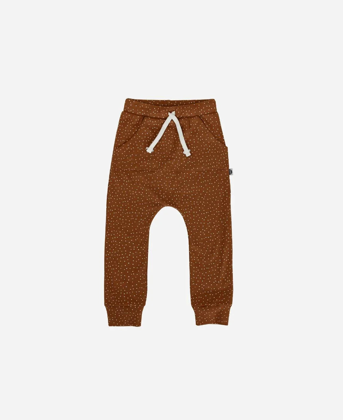 Calça Harém Unissex | Bolinhas Outono - MiniMalista Baby - 0.3, b2b, Baby, Best, black-friday, com-desconto-mm10, Kids, Meia Estação, Menina, tab-tam-calça-harem-bebe, Winter Sale 30% -bebê-minimalista-estiloso