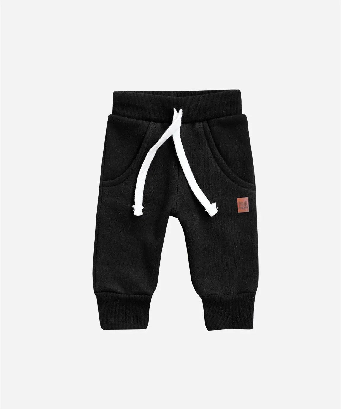 Calça Moletom Unissex Peluciado MiniMalista | Liso Preto - MiniMalista Baby - 0.3, b2b, Baby, Best, black-friday, com-desconto-mm10, Frio, Kids, Menino, Neutro, tab-tam-calca-moletom, tab-tam-calça-molet-bebe, tam-tam-calça-bolsao-bebe, Unissex, Winter Sale 20% -bebê-minimalista-estiloso