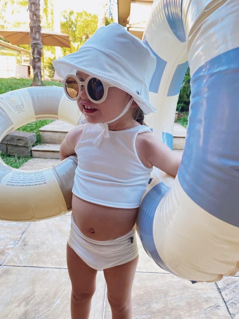 Calcinha de Praia UV50+ MiniMalista | Liso Branco Off - MiniMalista Baby - 0, b2b, Calor, com-desconto-mm10, Menina, tab-tam-calcinha-praia, Verão -bebê-minimalista-estiloso