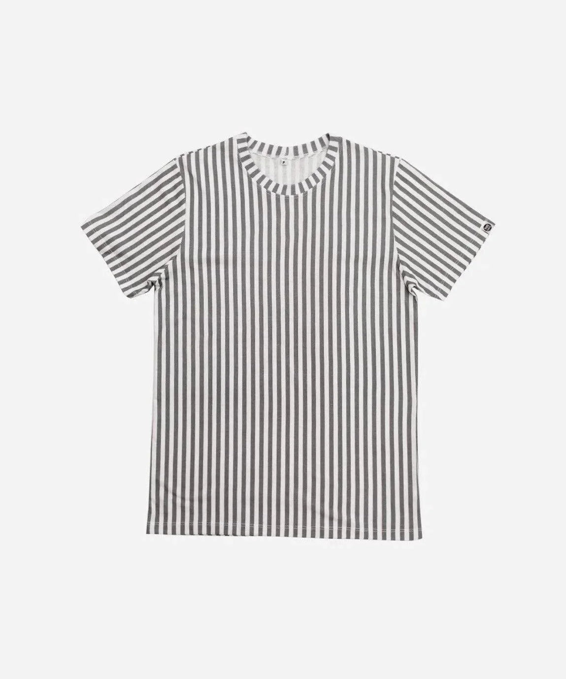 Camiseta Adulto Unissex Listras Retrô Cinza - MiniMalista Baby - b2b, Meia Estação, Menino, minime, Neutro, outlet, Unissex -bebê-minimalista-estiloso