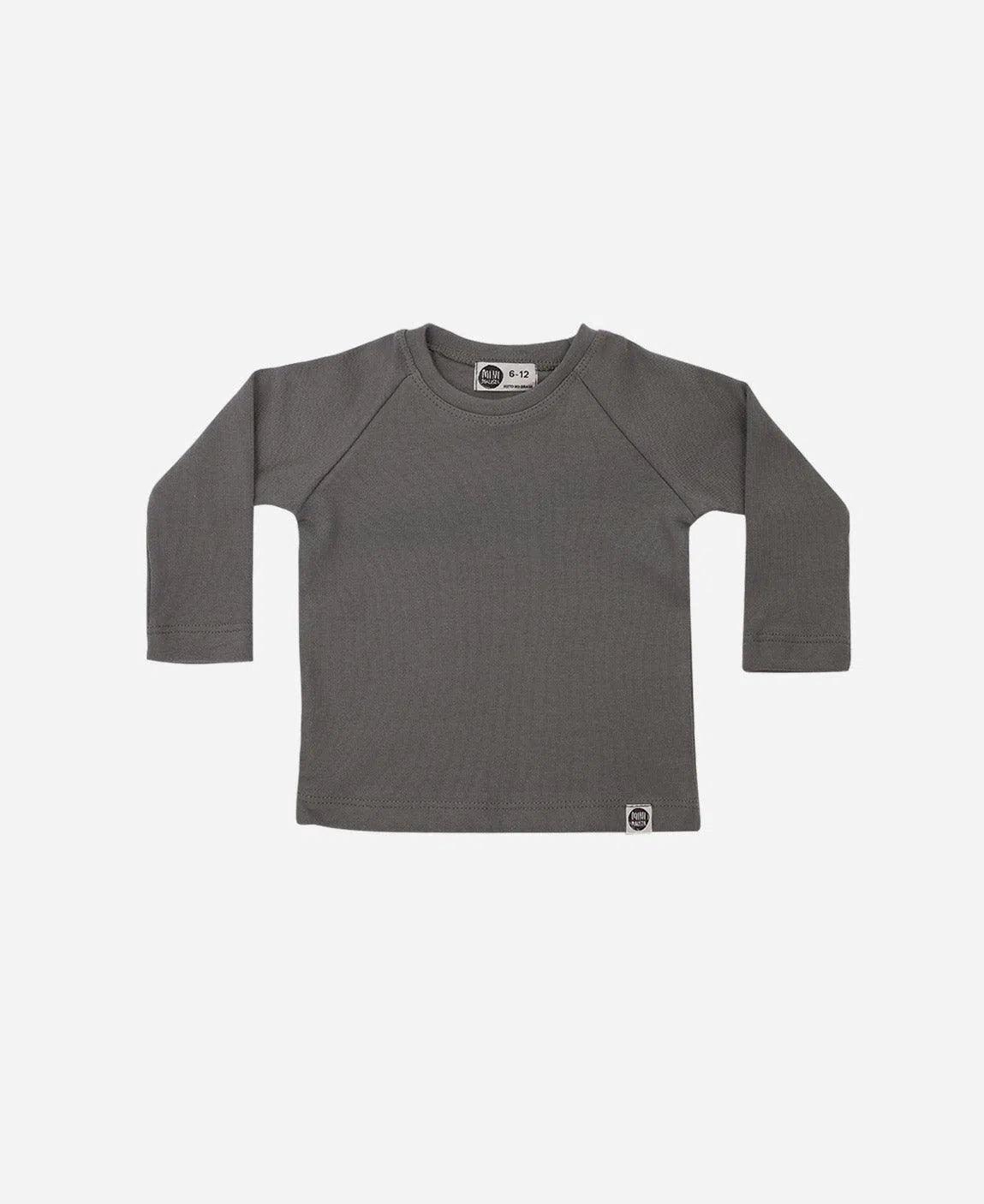 Camiseta Infantil de Inverno Manga Longa Unissex Raglan MiniMalista | Liso Grafitti - MiniMalista Baby - 0.3, 0.4, b2b, black-friday, com-desconto-mm10, Frio, Kids, Menino, SALE-FINAL, tab-tamanho-camiseta-raglan, Winter Sale 40% -bebê-minimalista-estiloso