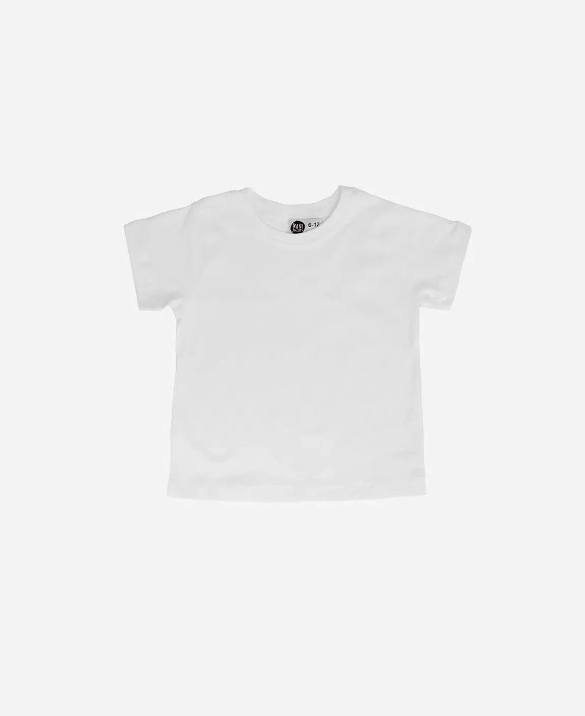 Camiseta Infantil Manga Curta Unissex MiniMalista Liso Branco Algodão - MiniMalista Baby - 0.25, 0.3, anonovo, b2b, Best, black-friday, com-desconto-mm10, Kids, Meia Estação, Menina, Neutro, tab-tam-camiseta-manga-curta, Unissex -bebê-minimalista-estiloso