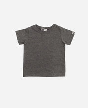 Camiseta Infantil Manga Curta Unissex MiniMalista Liso | Mescla Escuro - MiniMalista Baby - 0.3, b2b, black-friday, com-desconto-mm10, contagem de estoque, Kids, Meia Estação, Menino, tab-tam-camiseta-manga-curta -bebê-minimalista-estiloso