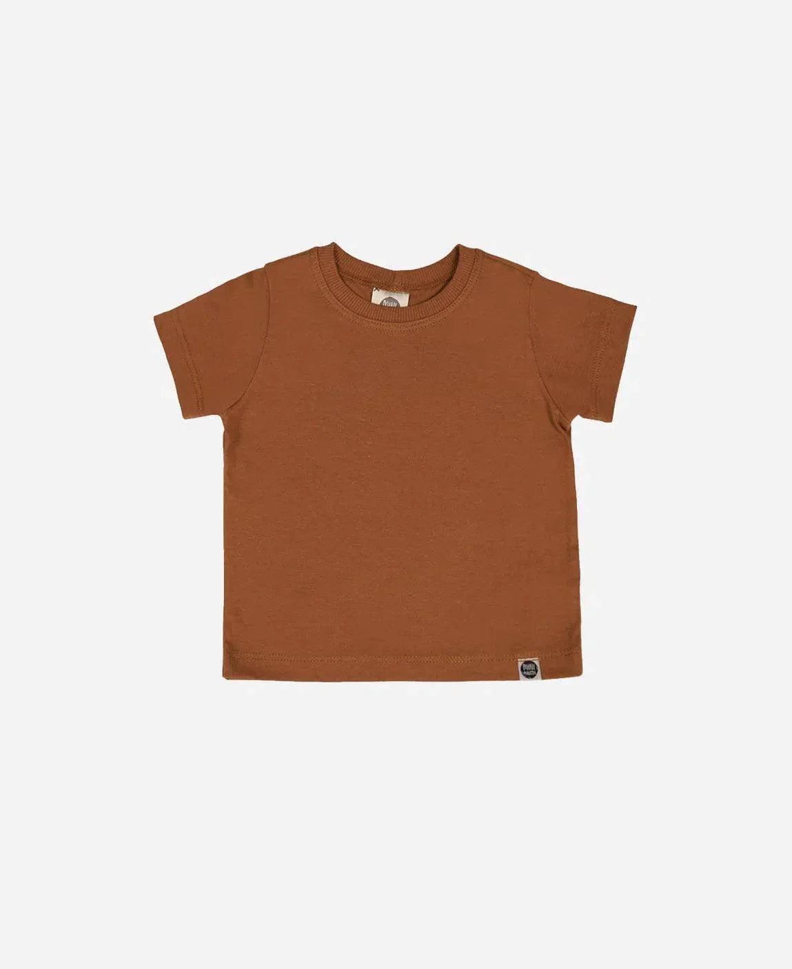 Camiseta Infantil Manga Curta Unissex MiniMalista | Liso Ginger - MiniMalista Baby - 0.3, 0.35, b2b, black-friday, com-desconto-mm10, Kids, Meia Estação, Menina, Menino, Neutro, tab-tam-camiseta-manga-curta, Unissex -bebê-minimalista-estiloso