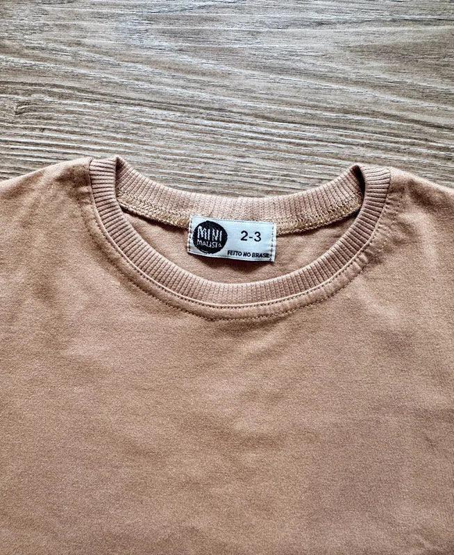 Camiseta Infantil Manga Curta Unissex MiniMalista | Liso Mocha - MiniMalista Baby - 0.3, 0.4, b2b, black-friday, com-desconto-mm10, Kids, Meia Estação, Menina, Menino, Neutro, SALE-FINAL, tab-tam-camiseta-manga-curta, Unissex -bebê-minimalista-estiloso