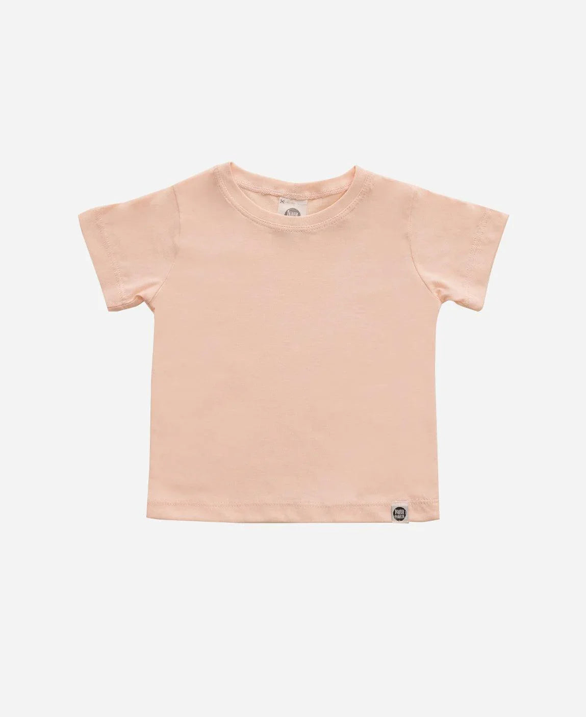 Camiseta Infantil Manga Curta Unissex MiniMalista | Liso Peachy - MiniMalista Baby - 0.3, b2b, black-friday, com-desconto-mm10, Kids, Meia Estação, Menina, tab-tam-camiseta-manga-curta -bebê-minimalista-estiloso