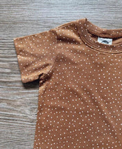 Camiseta Infantil Manga Curta Unissex | Bolinhas Outono - MiniMalista Baby - 0.3, 0.35, b2b, black-friday, com-desconto-mm10, Kids, Meia Estação, Menina, tab-tam-camiseta-manga-curta -bebê-minimalista-estiloso