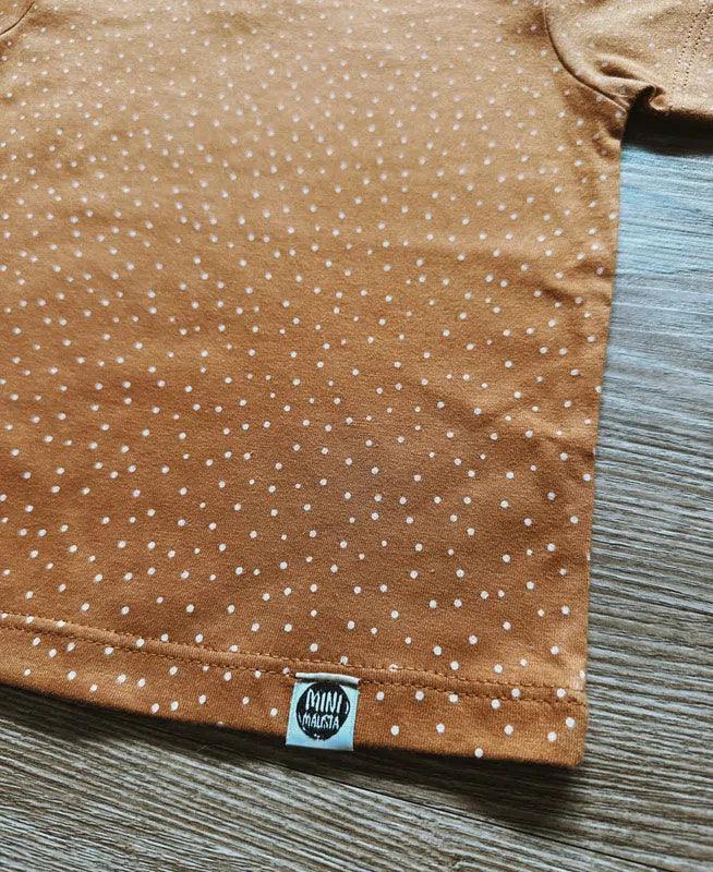 Camiseta Infantil Manga Curta Unissex | Bolinhas Outono - MiniMalista Baby - 0.3, 0.35, b2b, black-friday, com-desconto-mm10, Kids, Meia Estação, Menina, tab-tam-camiseta-manga-curta -bebê-minimalista-estiloso