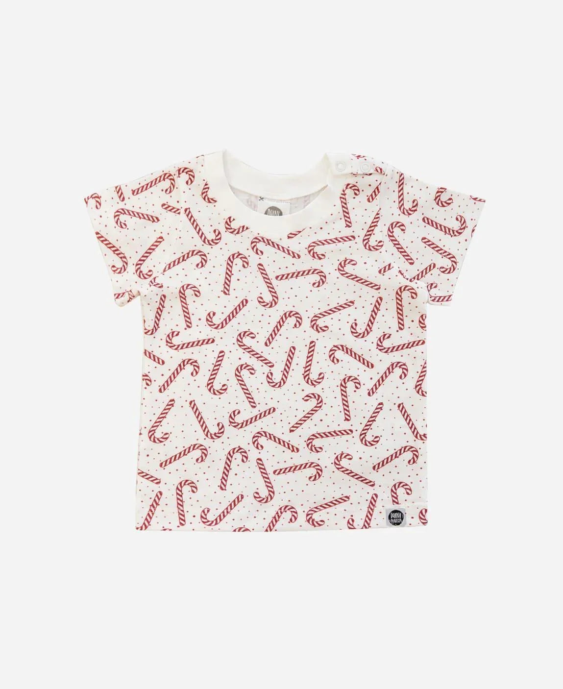 Camiseta Infantil Manga Curta Unissex | Candy Cane - MiniMalista Baby - 0, b2b, Christmas, com-desconto-mm10, Kids, Meia Estação, Menina, natal, Neutro, tab-tam-camiseta-manga-curta, Unissex, Xmas -bebê-minimalista-estiloso