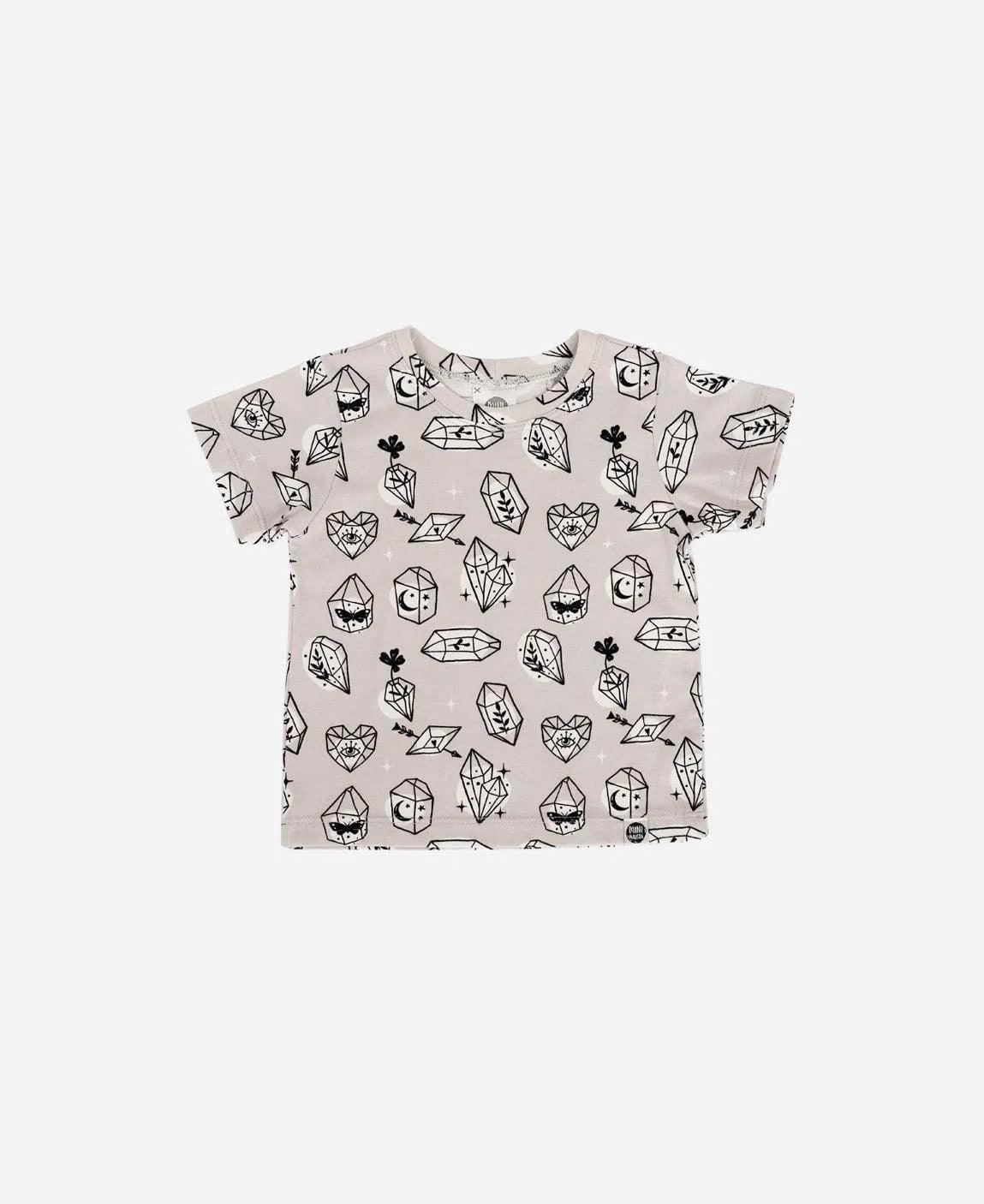 Camiseta Infantil Manga Curta Unissex | Crystal - MiniMalista Baby - 0.3, 0.4, b2b, black-friday, Kids, Meia Estação, Menina, Neutro, outlet, SALE-FINAL, tab-tam-camiseta-manga-curta, Unissex -bebê-minimalista-estiloso