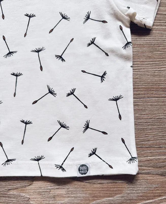 Camiseta Infantil Manga Curta Unissex | Dandelion - MiniMalista Baby - 0.2, 0.3, Ano Novo, b2b, black-friday, com-desconto-mm10, Kids, Meia Estação, Menina, Menino, Neutro, Reveillon, tab-tam-camiseta-manga-curta, Unissex -bebê-minimalista-estiloso