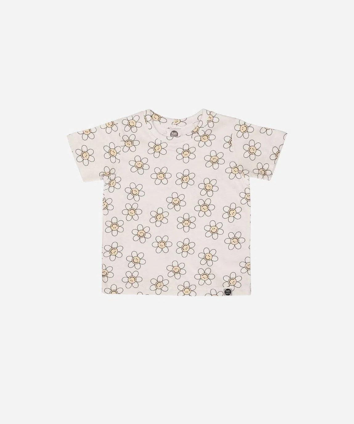 Camiseta Infantil Manga Curta Unissex | Flower Power - MiniMalista Baby - 0.3, Ano Novo, b2b, black-friday, com-desconto-mm10, Kids, Meia Estação, Menina, Reveillon, tab-tam-camiseta-manga-curta -bebê-minimalista-estiloso