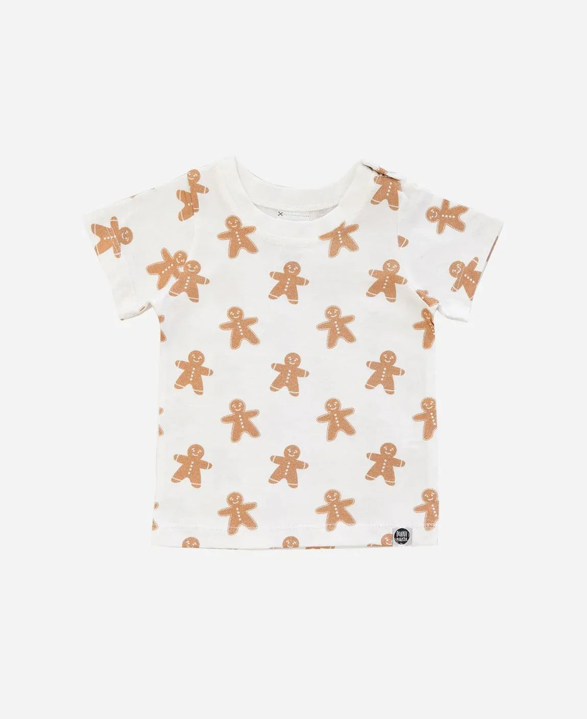 Camiseta Infantil Manga Curta Unissex | Gingerbread - MiniMalista Baby - 0.3, 0.35, b2b, black-friday, Christmas, com-desconto-mm10, Kids, Meia Estação, Menina, natal, Neutro, tab-tam-camiseta-manga-curta, Unissex, Xmas -bebê-minimalista-estiloso