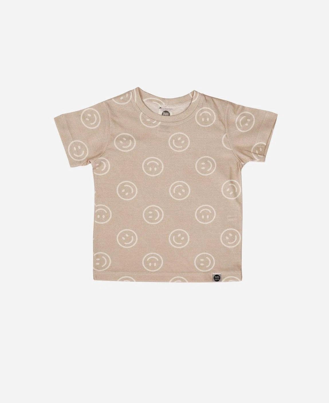 Camiseta Infantil Manga Curta Unissex | Smiley - MiniMalista Baby - 0.3, b2b, black-friday, com-desconto-mm10, Kids, Meia Estação, Menino, Neutro, tab-tam-camiseta-manga-curta, Unissex -bebê-minimalista-estiloso