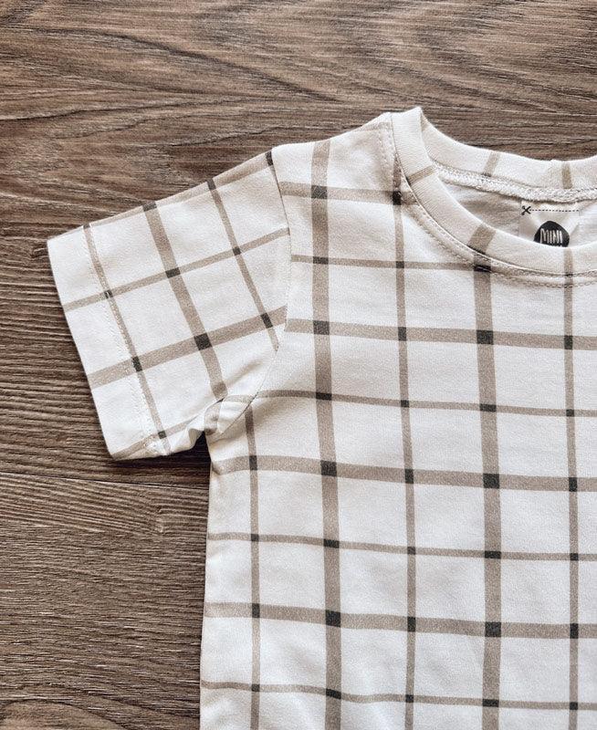 Camiseta Infantil Manga Curta Unissex | Xadrez Verão - MiniMalista Baby - 0.2, b2b, black-friday, com-desconto-mm10, Kids, Meia Estação, Menino, minime, Neutro, tab-tam-camiseta-manga-curta, Unissex -bebê-minimalista-estiloso