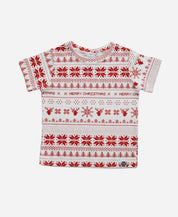Camiseta Infantil Manga Curta Unissex | Xmas Tricot - MiniMalista Baby - 0, b2b, Christmas, com-desconto-mm10, Kids, Meia Estação, Menina, minime, natal, Neutro, tab-tam-camiseta-manga-curta, Unissex, Xmas -bebê-minimalista-estiloso