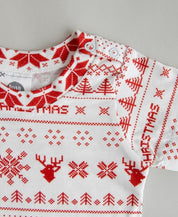 Camiseta Infantil Manga Curta Unissex | Xmas Tricot - MiniMalista Baby - 0, b2b, Christmas, com-desconto-mm10, Kids, Meia Estação, Menina, minime, natal, Neutro, tab-tam-camiseta-manga-curta, Unissex, Xmas -bebê-minimalista-estiloso