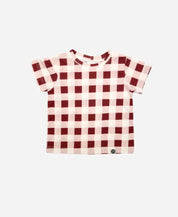 Camiseta Infantil Manga Curta Unissex Vichy Wine - MiniMalista Baby - 0, b2b, Christmas, com-desconto-mm10, Kids, Meia Estação, Menina, minime, natal, SALE-FINAL, tab-tam-camiseta-manga-curta, Xmas -bebê-minimalista-estiloso