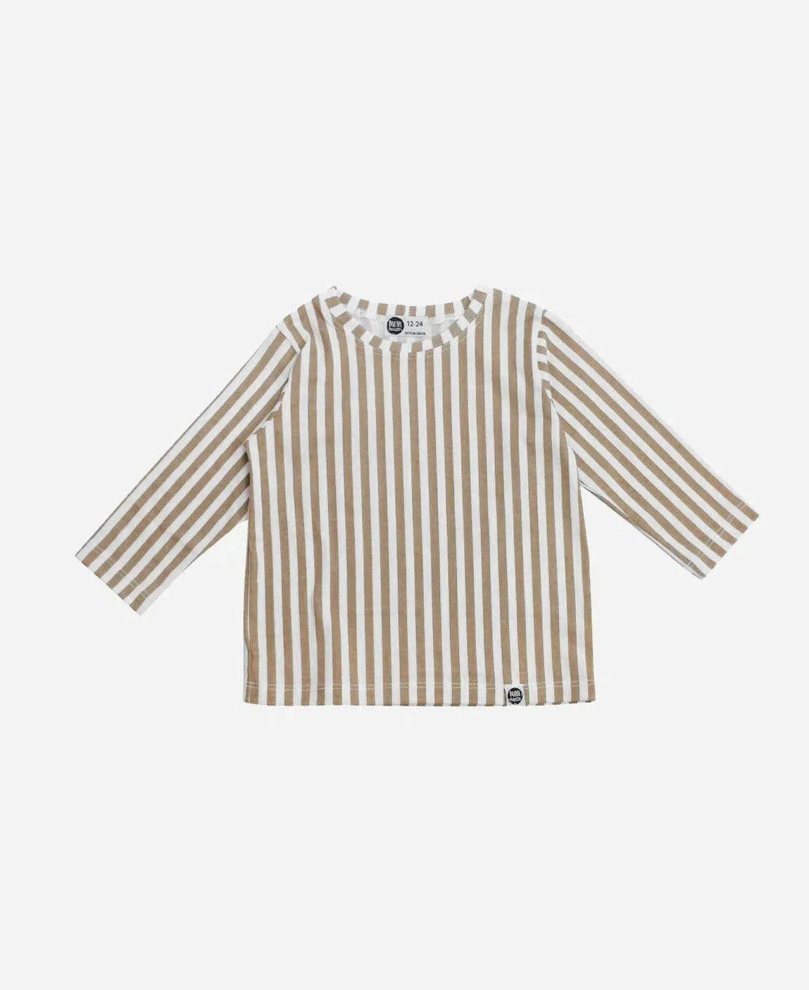 Camiseta Infantil Manga Longa | Listras Retrô Avelã - MiniMalista Baby - 0.3, 0.45, b2b, black-friday, Frio, Kids, Menino, minime, Neutro, outlet, SALE-FINAL, tab-tam-camiseta-longa, tab-tam-camiseta-manga-longa, Unissex -bebê-minimalista-estiloso