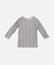 Camiseta Infantil Proteção Solar Unissex UV50+ | Listras Retrô Cinza - MiniMalista Baby - 0, 0.3, 0.4, b2b, black-friday, Calor, Menino, minime, Neutro, outlet, SALE-FINAL, tab-tam-camiseta-praia, tab-tam-camiseta-solar-praia, tab-tamanho-camiseta-raglan, Unissex, Verão -bebê-minimalista-estiloso