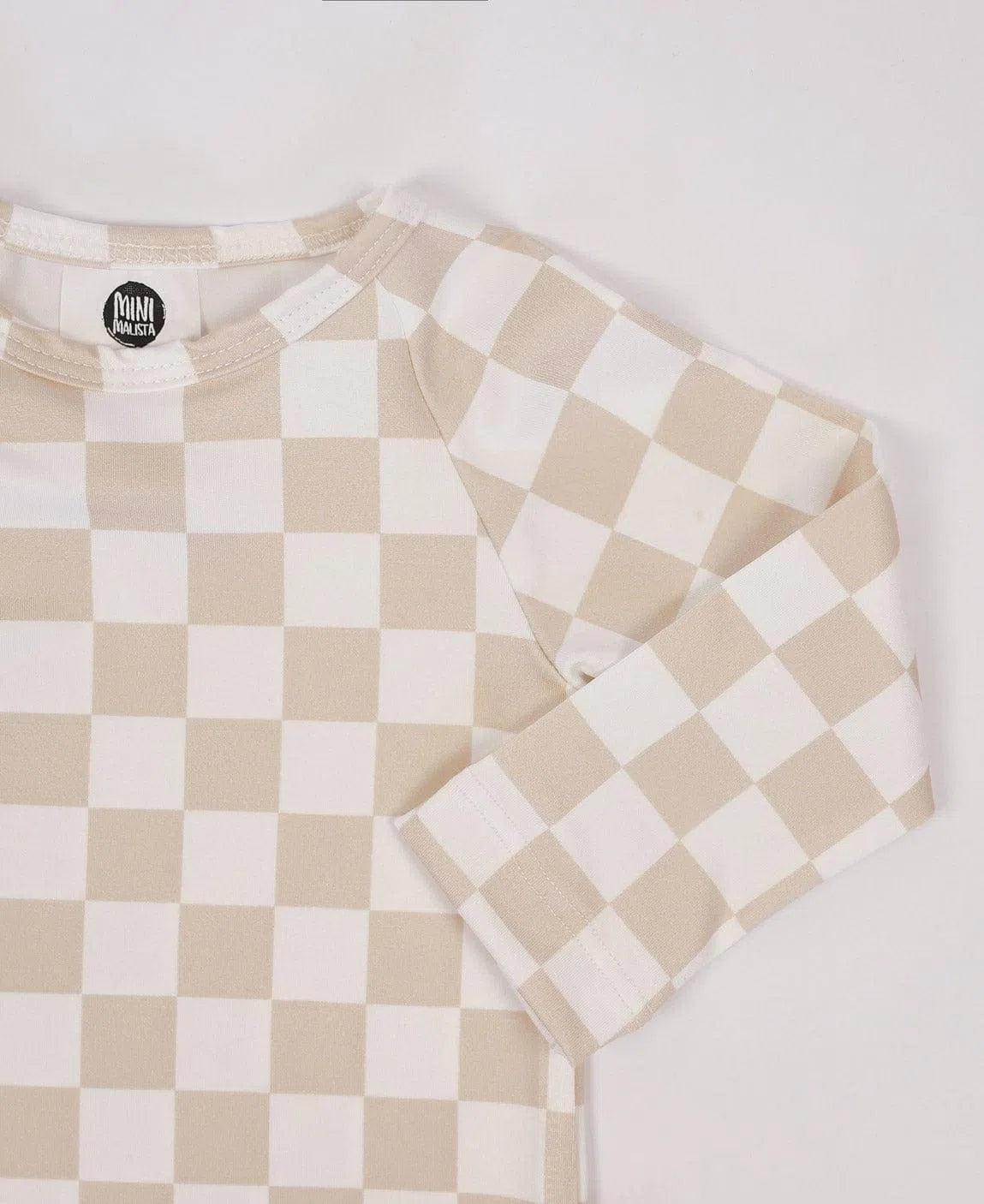 Camiseta Infantil Proteção Solar Unissex UV50+ | Racer Beige - MiniMalista Baby - 0.3, b2b, black-friday, Calor, com-desconto-mm10, Menina, Neutro, tab-tam-camiseta-praia, tab-tam-camiseta-solar-praia, tab-tamanho-camiseta-raglan, Unissex, Verão -bebê-minimalista-estiloso