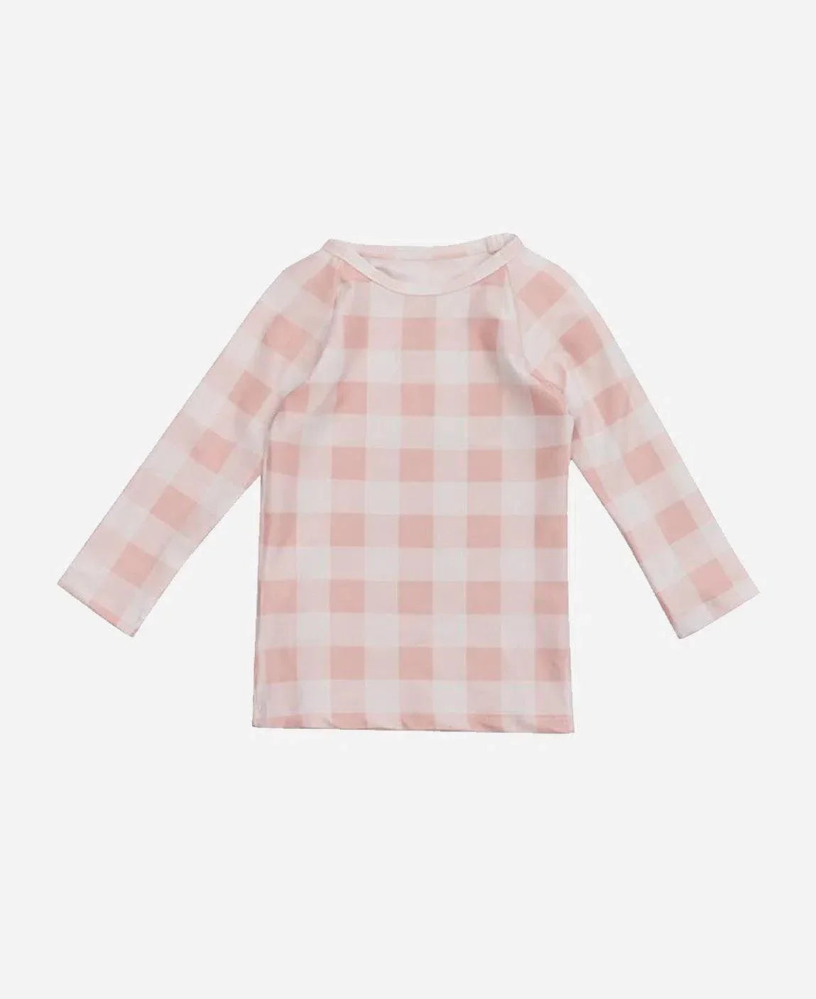 Camiseta Infantil Proteção Solar Unissex UV50+ | Vichy Rose - MiniMalista Baby - 0, 0.3, b2b, black-friday, Calor, Menina, outlet, SALE-FINAL, tab-tam-camiseta-praia, tab-tam-camiseta-solar-praia, tab-tamanho-camiseta-raglan, Verão -bebê-minimalista-estiloso