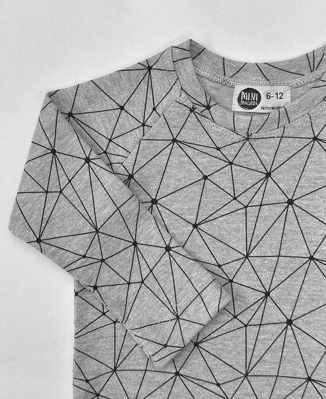 Camiseta Infantil de Inverno Manga Longa Unissex Raglan | Satellite Mescla