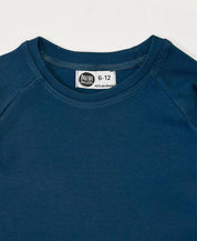 Camiseta Infantil de Inverno Manga Longa Unissex Raglan | Liso Azul Sky