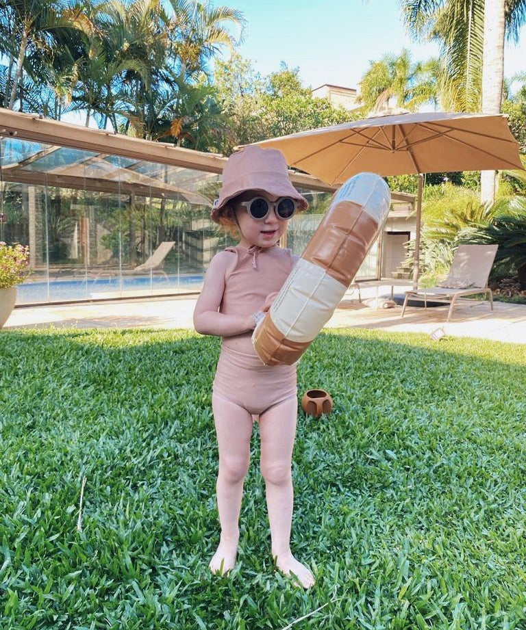 Chapéu Bucket Hat Infantil Unissex Estampado UV50+ MiniMalista | Liso Mocha - MiniMalista Baby - 0, 0.3, b2b, black-friday, Calor, com-desconto-mm10, Menina, Menino, SALE-FINAL, tabela-tamanho-chapéu, Verão -bebê-minimalista-estiloso