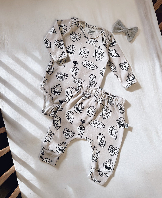 Conjunto Body Manga Longa e Calça Bebê | Crystal