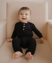 Conjunto Bebê Loungewear Slim Fit Liso - MiniMalista Baby - Ano Novo, anonovo, b2b, Baby, Meia Estação, Menina, Neutro, new, Reveillon, Roupa de usar em casa, Unissex -bebê-minimalista-estiloso