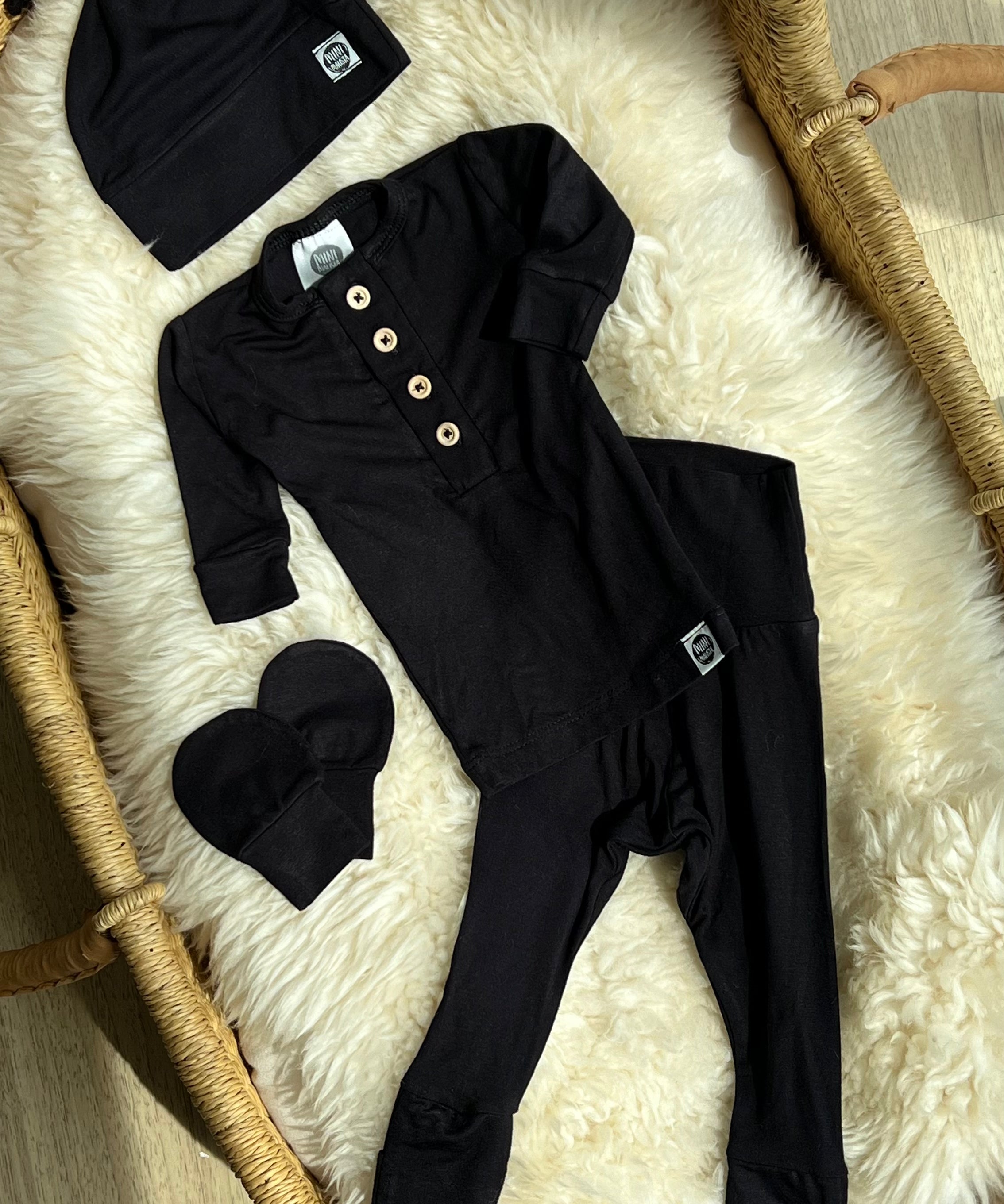 Conjunto Bebê Loungewear Slim Fit Liso - MiniMalista Baby - Ano Novo, anonovo, b2b, Baby, Meia Estação, Menina, Neutro, new, Reveillon, Roupa de usar em casa, Unissex -bebê-minimalista-estiloso
