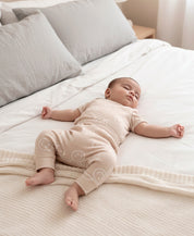 Conjunto Body Manga Curta e Calça Bebê Unissex | Smiley