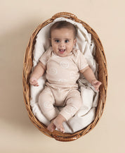 Conjunto Body Manga Curta e Calça Bebê Unissex | Smiley