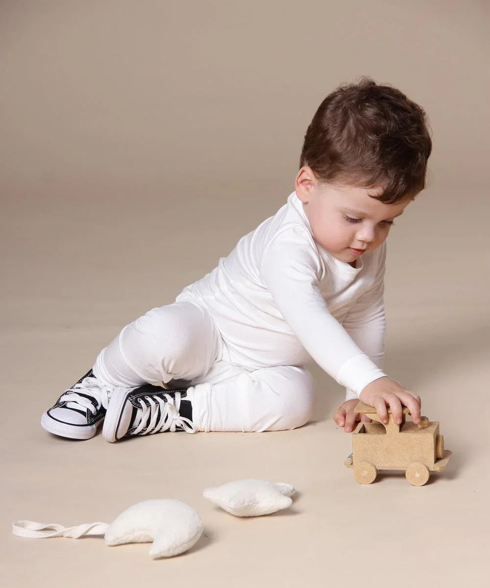 Conjunto Pijama Bebê Unissex Manga Longa MiniMalista | Liso Branco Off - MiniMalista Baby - Ano Novo, anonovo, b2b, Baby, Frio, Menina, Neutro, new, Reveillon, Unissex -bebê-minimalista-estiloso