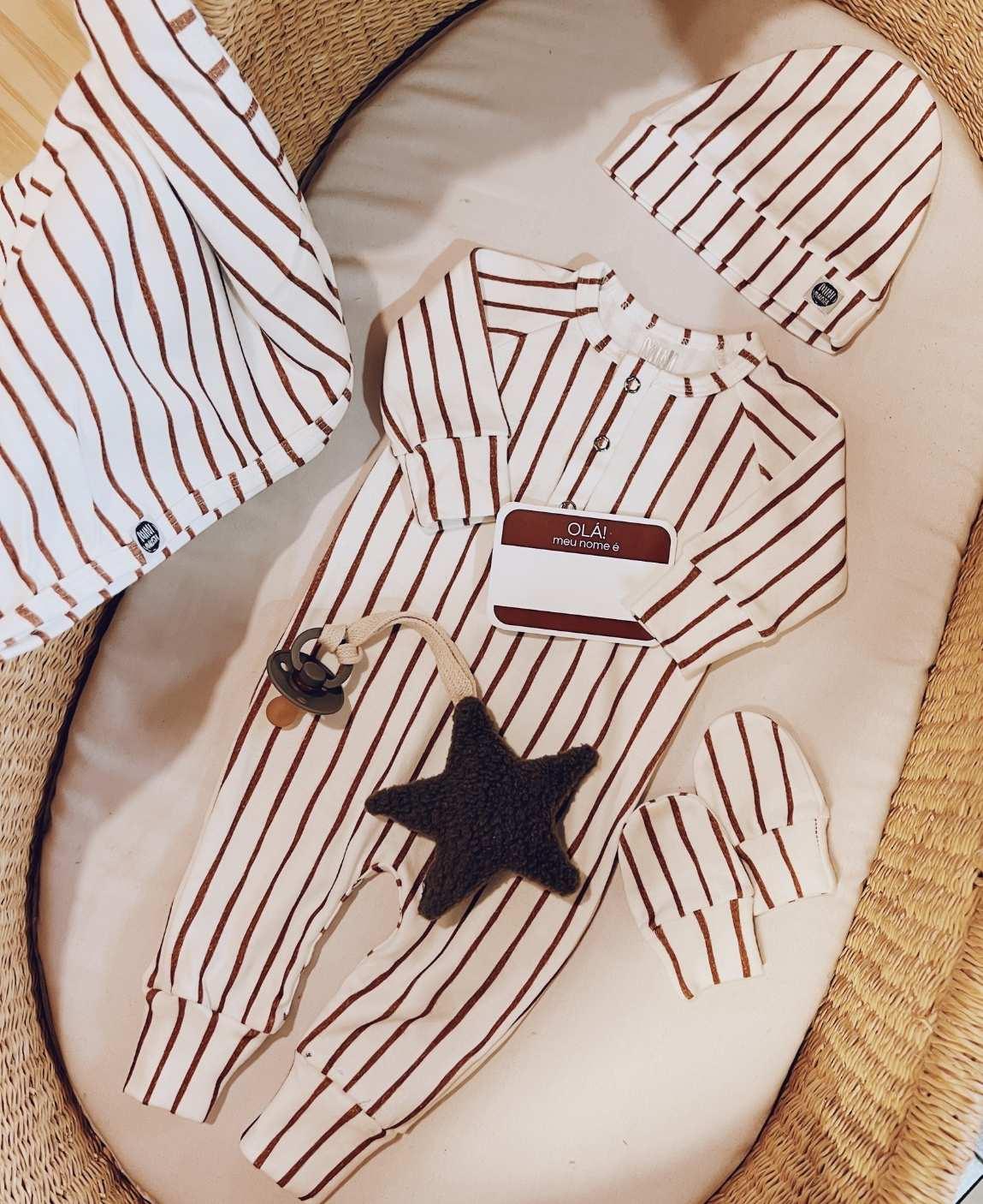 Kit Presente Saída de Maternidade Bebê 4 peças | Forest - Com Caixa Presente