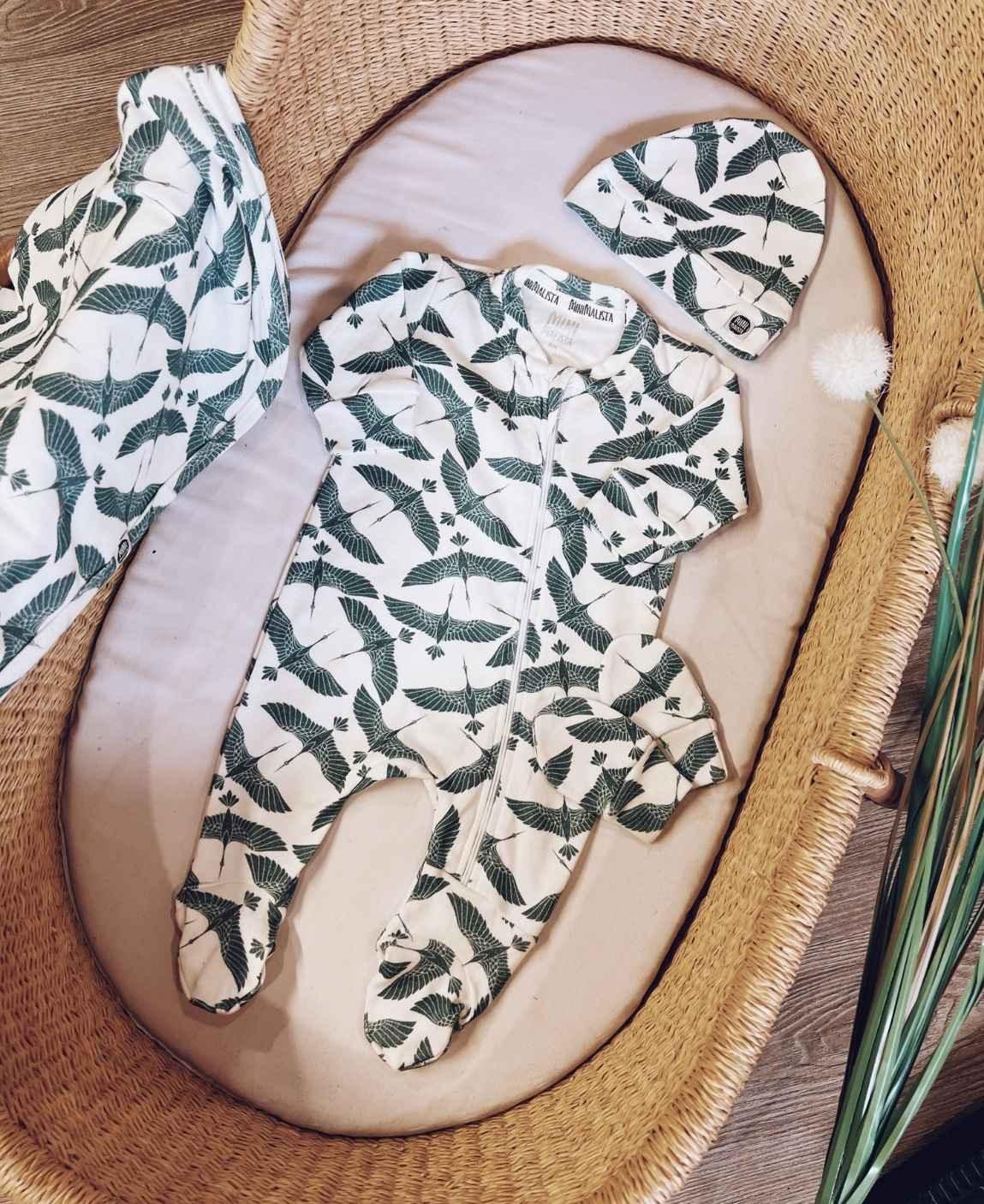 Kit Presente Saída de Maternidade Bebê 4 peças | Blue Flock - Com Caixa Presente